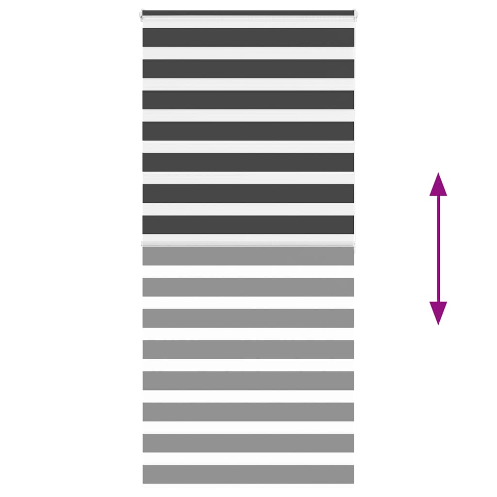 vidaXL Ζέβρα τυφλή Μαύρο Πλάτος υφάσματος 100,9 εκ. Πολυεστέρας
