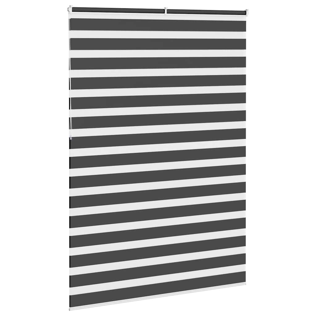 vidaXL Στόρι Ζέβρας Μαύρο 155x230 εκ. Πλάτος Υφάσματος 150,9 εκ. Πολυεστέρας