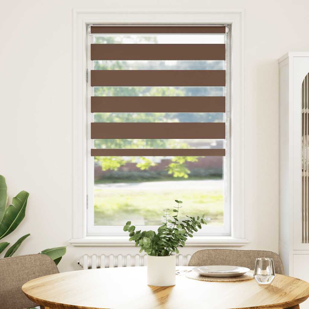 vidaXL Στόρι Ζέβρας Καφέ 70x100 εκ. Πλάτος Υφάσματος 65,9 εκ. Πολυεστέρας
