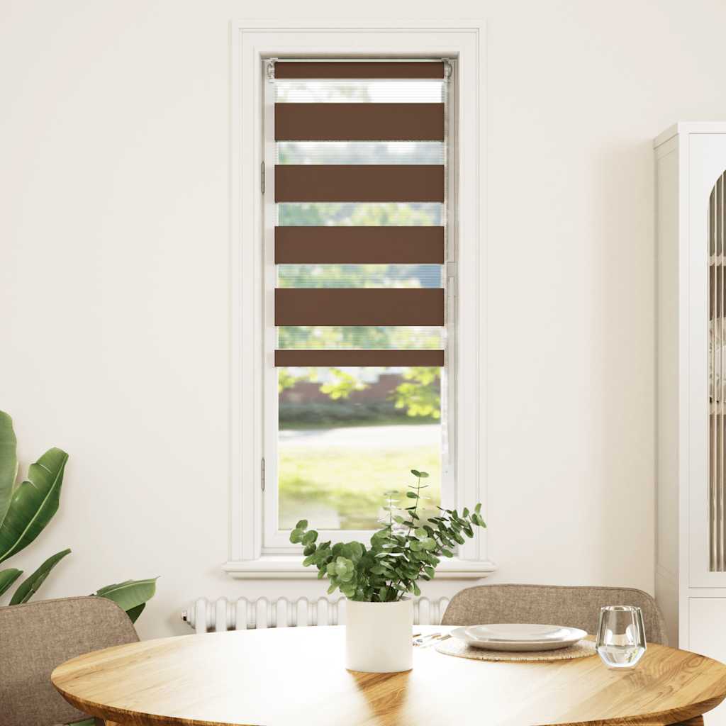 vidaXL Στόρι Ζέβρας Καφέ 45x150 εκ. Πλάτος Υφάσματος 40,9 εκ. Πολυεστέρας