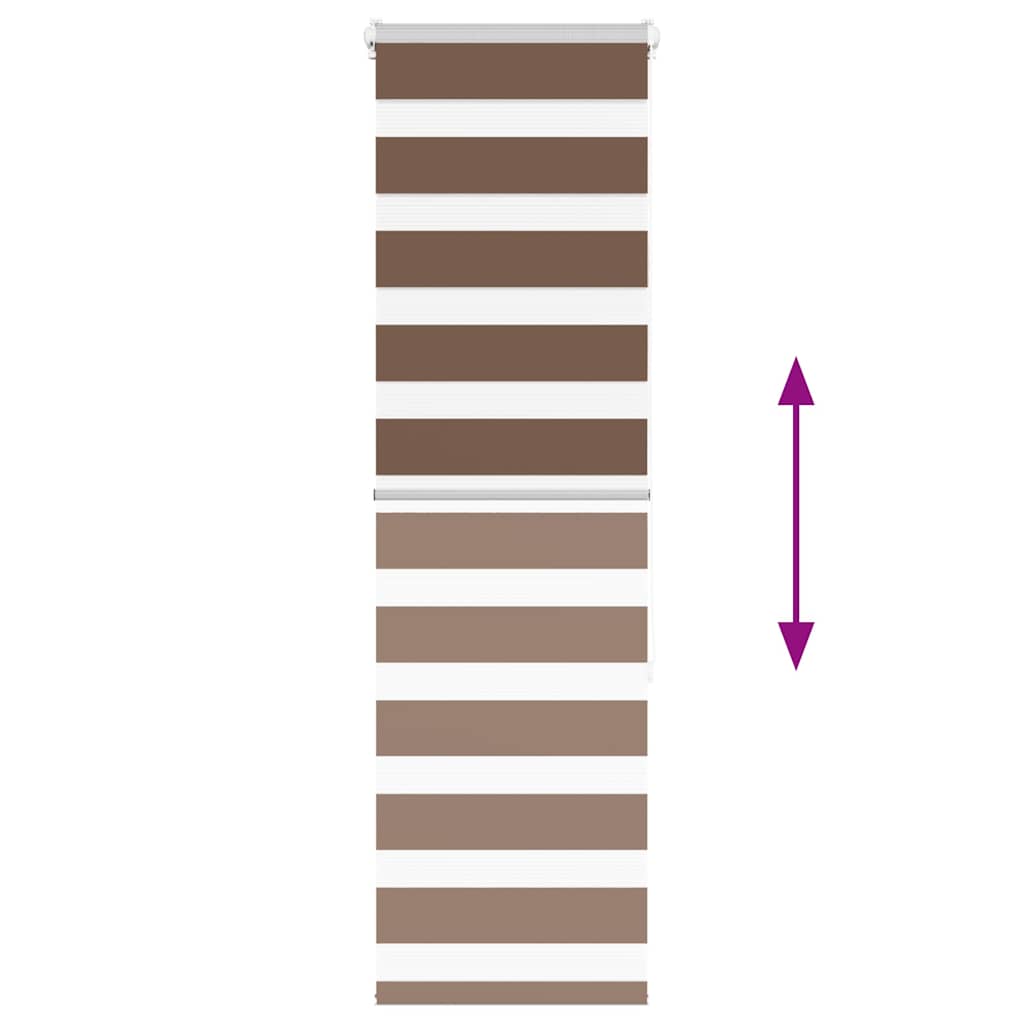 vidaXL Ζέβρα τυφλή Καφέ Πλάτος υφάσματος 45,9 εκ. Πολυεστέρας