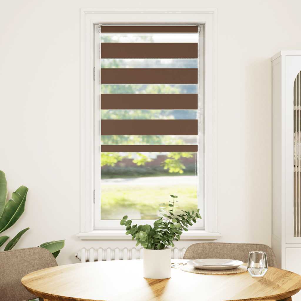vidaXL Στόρι Ζέβρας Καφέ 55x150 εκ. Πλάτος Υφάσματος 50,9 εκ. Πολυεστέρας