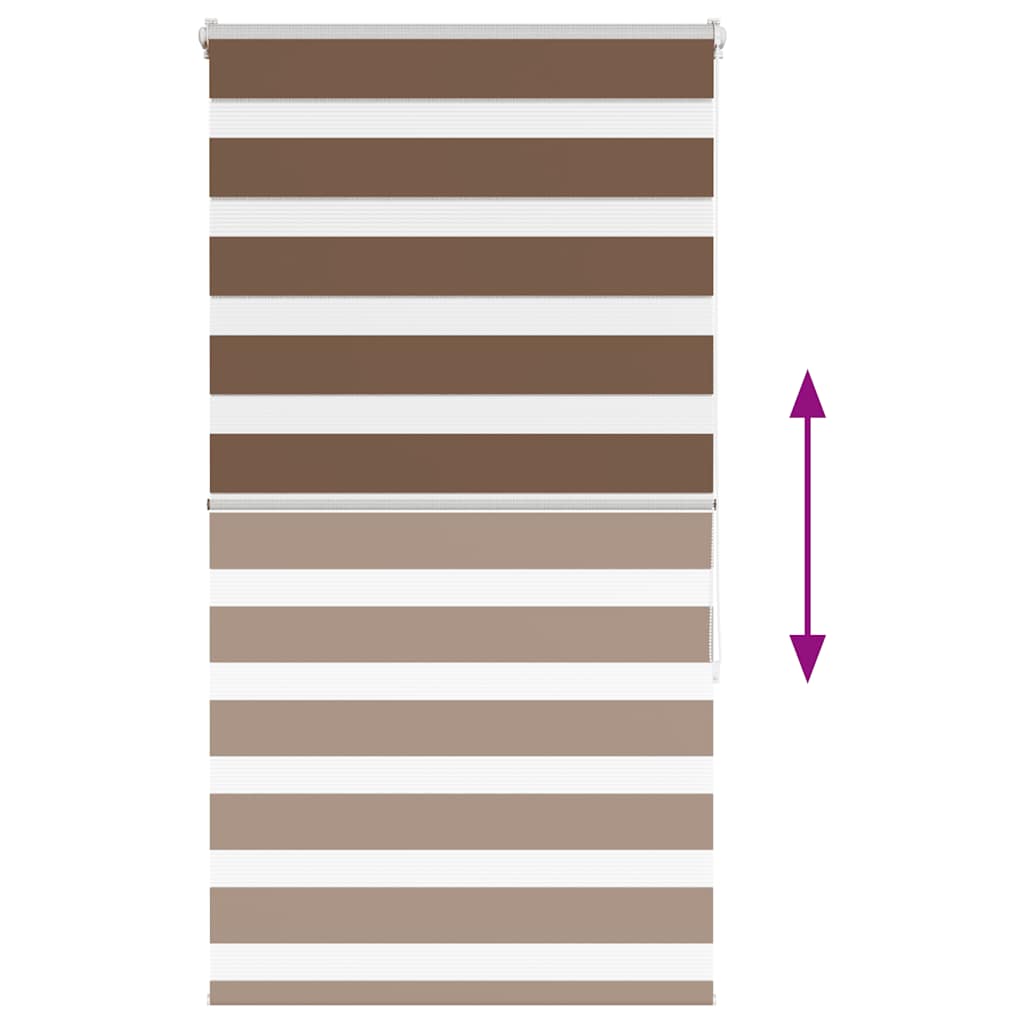 vidaXL Ζέβρα τυφλή Καφέ Πλάτος υφάσματος 65,9 εκ. Πολυεστέρας