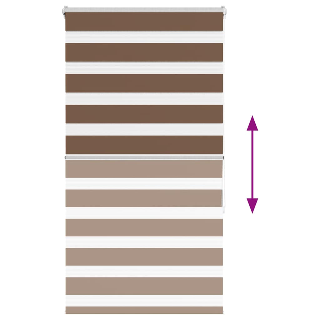 vidaXL Ζέβρα τυφλή Καφέ Πλάτος υφάσματος 70,9 εκ. Πολυεστέρας