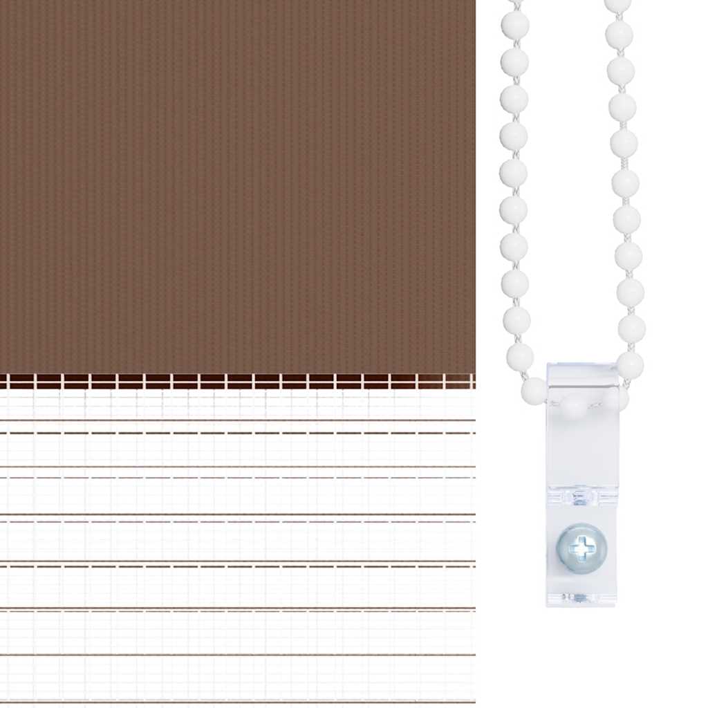 vidaXL Ζέβρα τυφλή Καφέ Πλάτος υφάσματος 70,9 εκ. Πολυεστέρας