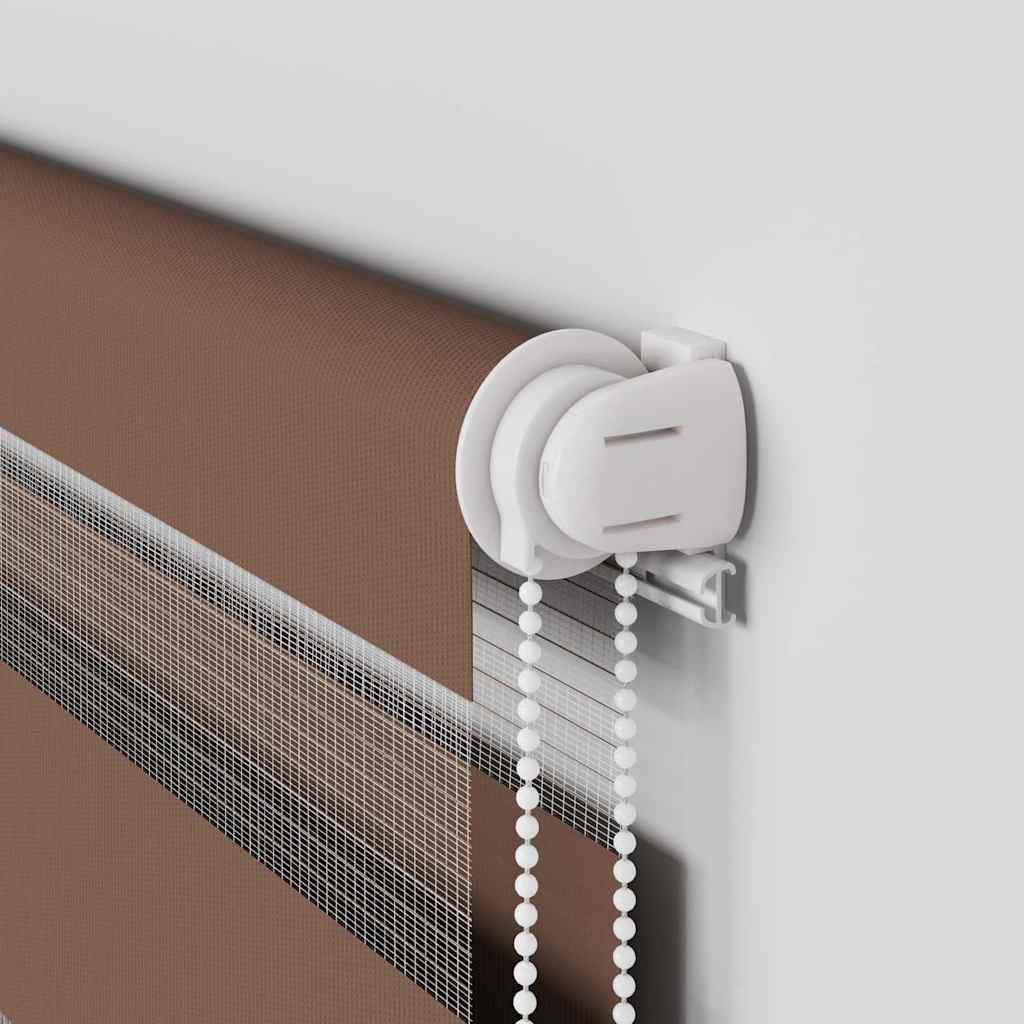 vidaXL Ζέβρα τυφλή Καφέ Πλάτος υφάσματος 75,9 εκ. Πολυεστέρας