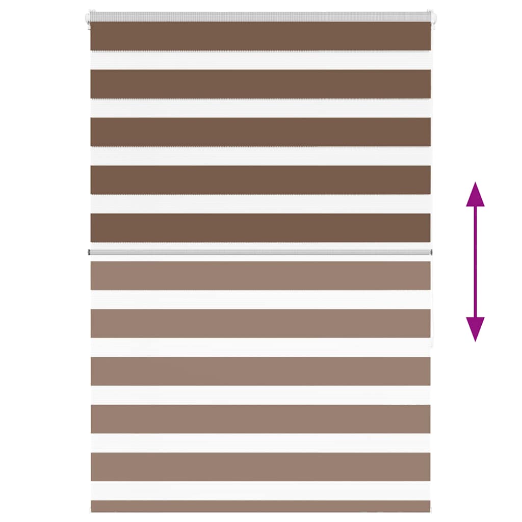 vidaXL Ζέβρα τυφλή Καφέ Πλάτος υφάσματος 95,9 εκ. Πολυεστέρας