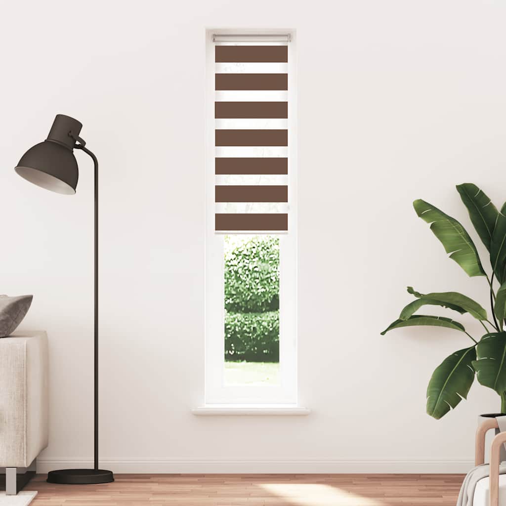 vidaXL Στόρι Ζέβρας Καφέ 45x200 εκ. Πλάτος Υφάσματος 40,9 εκ. Πολυεστέρας