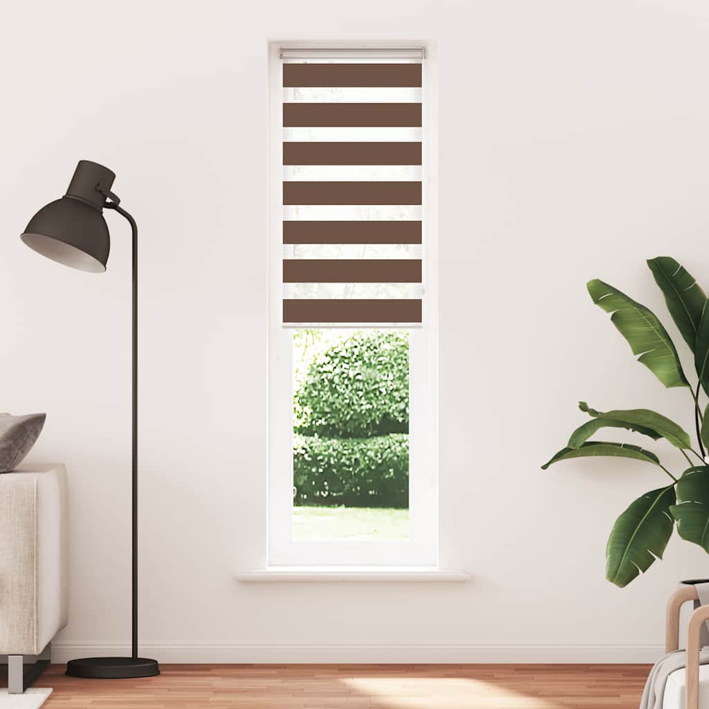 vidaXL Στόρι Ζέβρας Καφέ 55x200 εκ. Πλάτος Υφάσματος 50,9 εκ. Πολυεστέρας