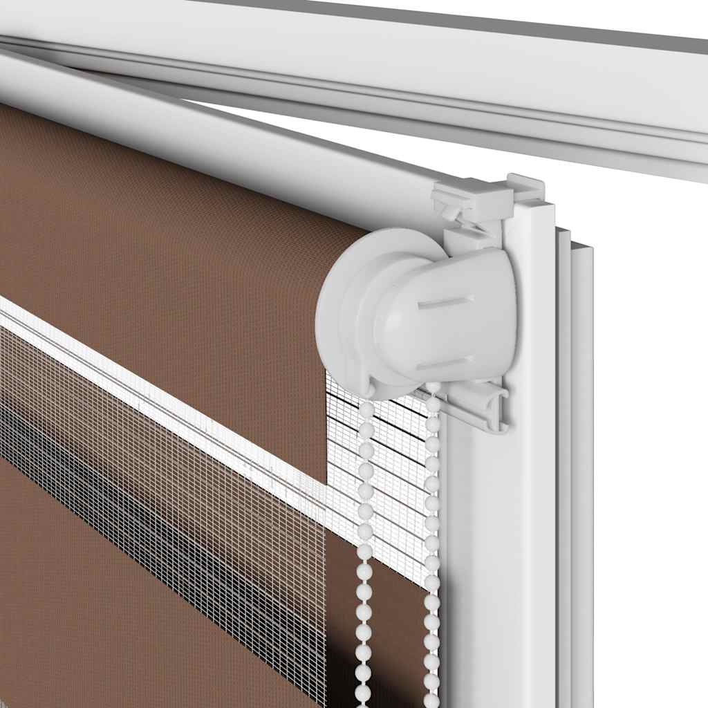 vidaXL Στόρι Ζέβρας Καφέ 115x230 εκ. Πλάτος Υφάσματος 110,9 εκ. Πολυεστέρας