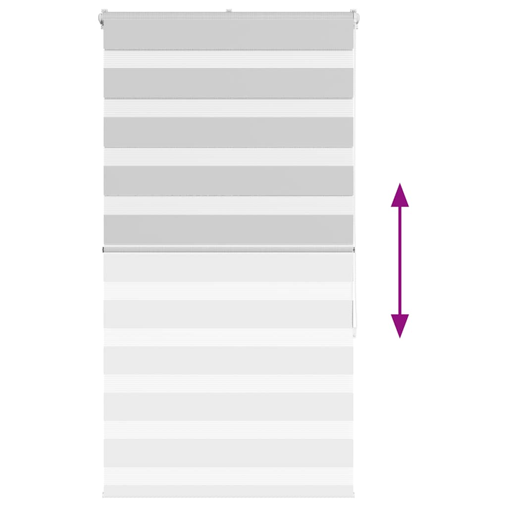 vidaXL Ζέβρα τυφλή Ανοιχτό Γκρι Πλάτος υφάσματος 85,9 εκ. Πολυεστέρας