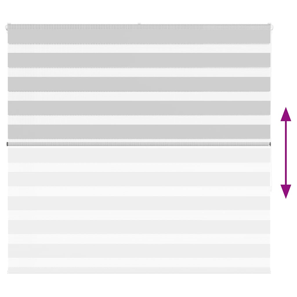 vidaXL Ζέβρα τυφλή Ανοιχτό Γκρι Πλάτος υφάσματος 155,9 εκ. Πολυεστέρας