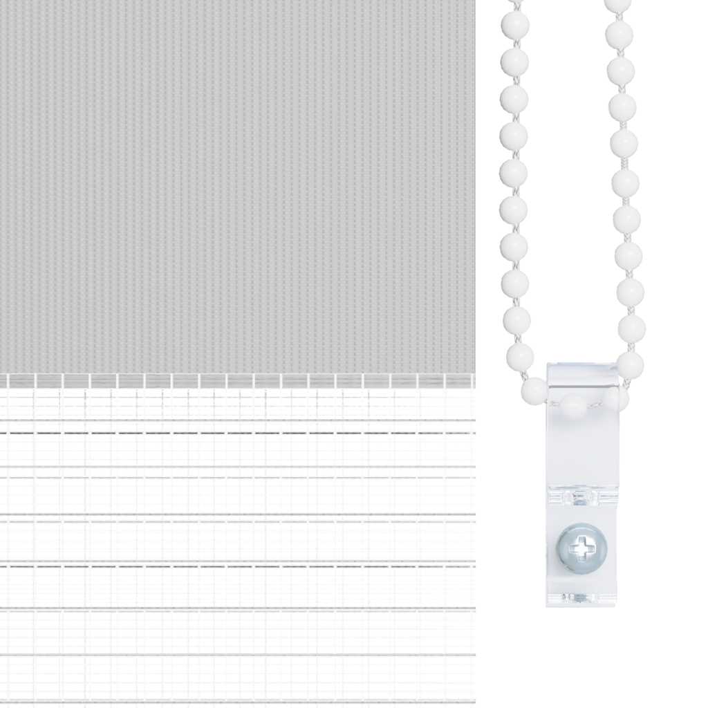 vidaXL Ζέβρα τυφλή Ανοιχτό Γκρι Πλάτος υφάσματος 40,9 εκ. Πολυεστέρας