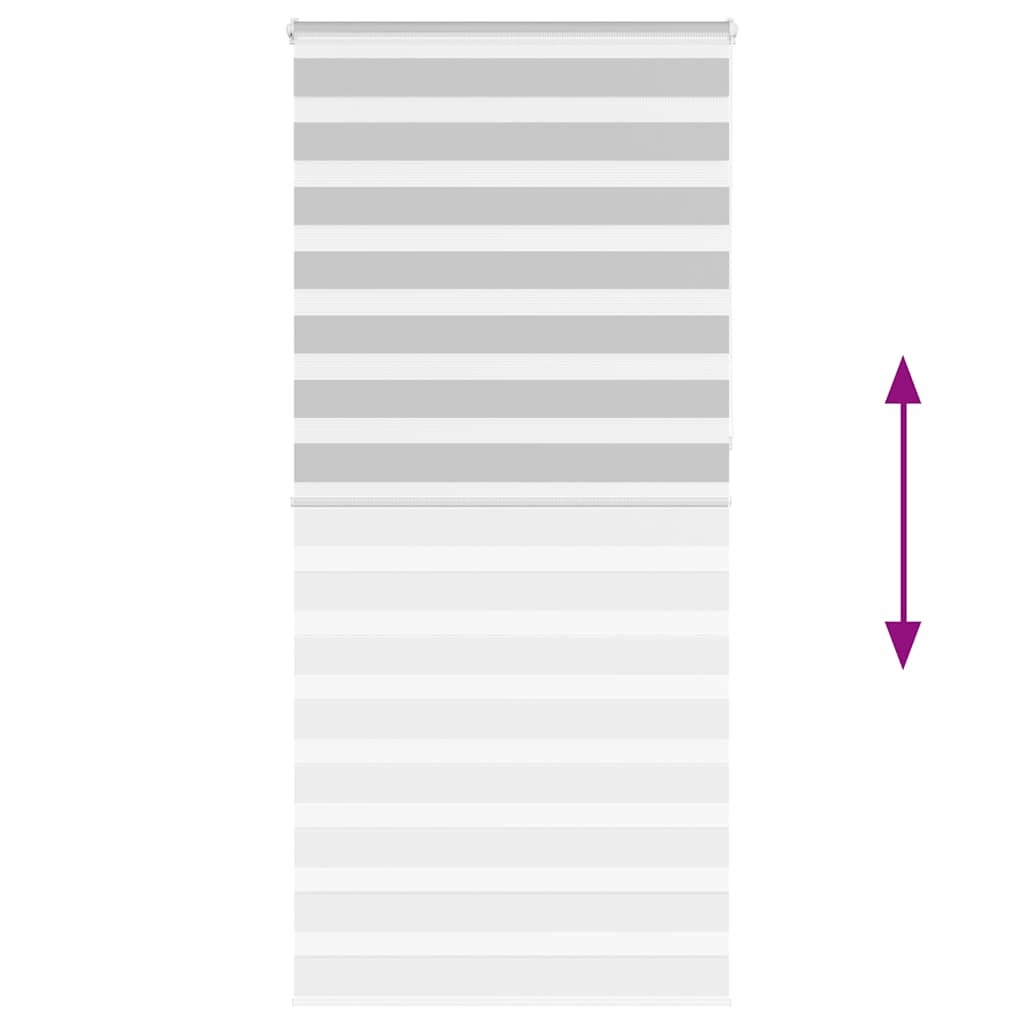 vidaXL Ζέβρα τυφλή Ανοιχτό Γκρι Πλάτος υφάσματος 100,9 εκ. Πολυεστέρας