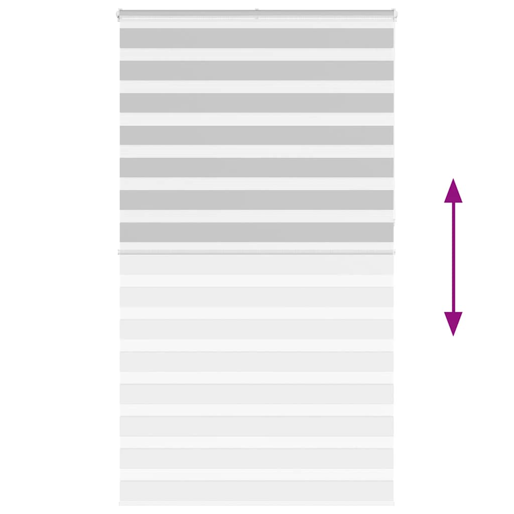 vidaXL Ζέβρα τυφλή Ανοιχτό Γκρι Πλάτος υφάσματος 130,9 εκ. Πολυεστέρας
