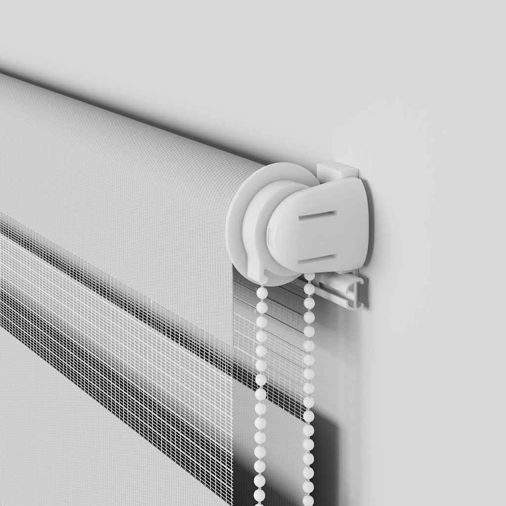 vidaXL Ζέβρα τυφλή Ανοιχτό Γκρι Πλάτος υφάσματος 130,9 εκ. Πολυεστέρας