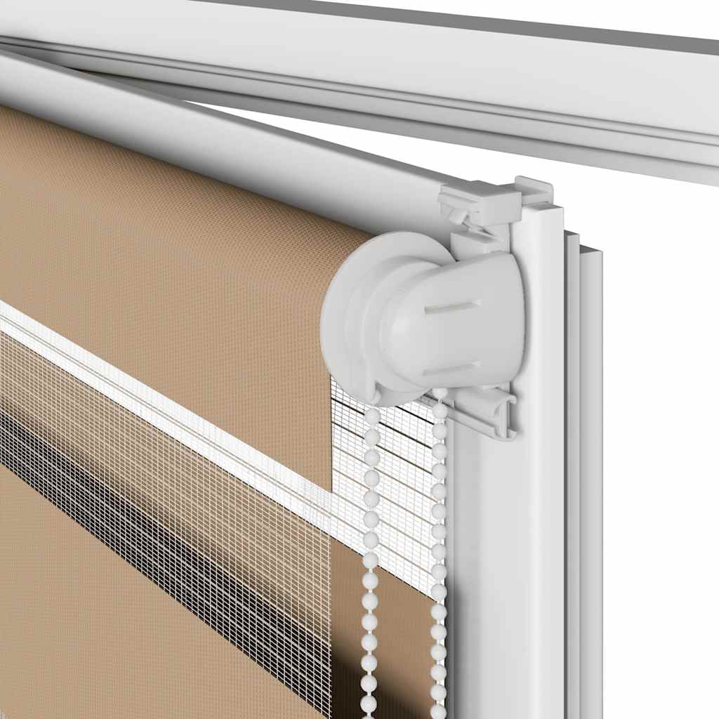 vidaXL Στόρι Ζέβρας Καφέ Άμμου 100x100 εκ. Πλάτος Υφάσματος 95,9 εκ. Πολυεστέρας