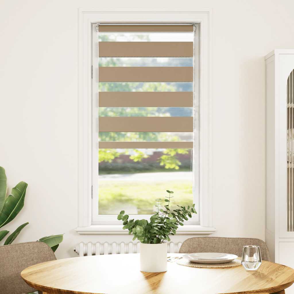 vidaXL Στόρι Ζέβρας Καφέ 55x150 εκ. Πλάτος Υφάσματος 50,9 εκ. Πολυεστέρας