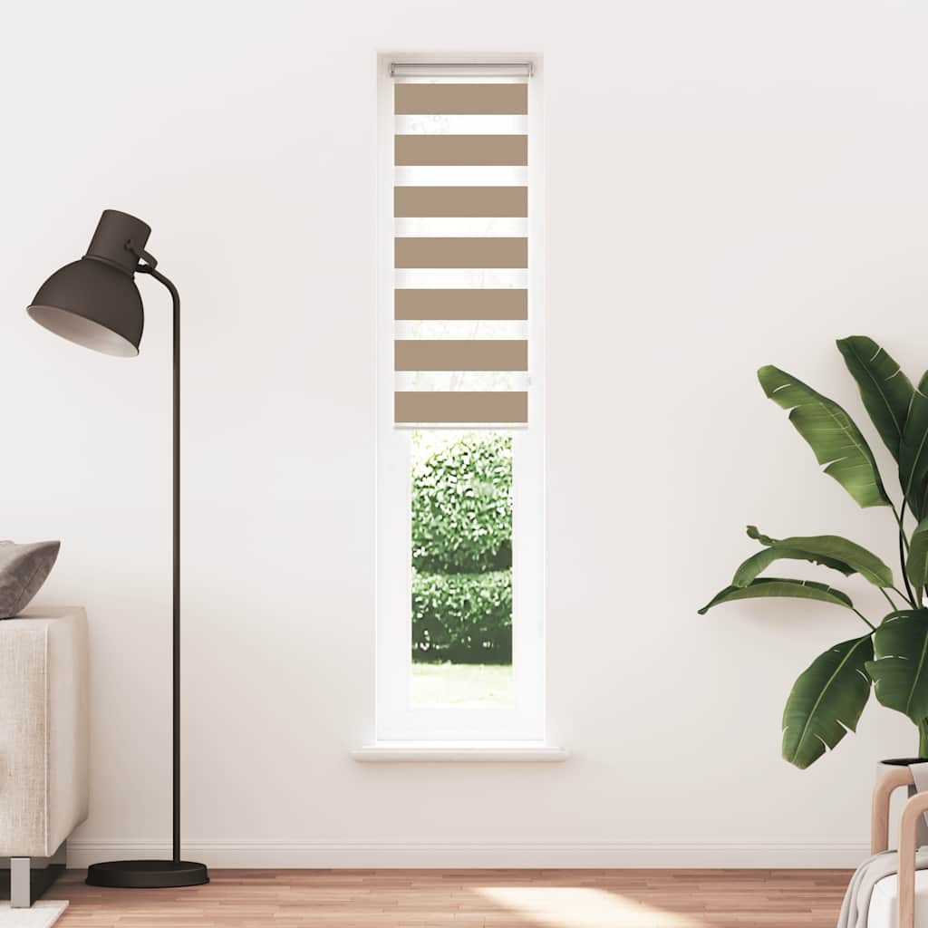 vidaXL Στόρι Ζέβρας Καφέ 50x200 εκ. Πλάτος Υφάσματος 45,9 εκ. Πολυεστέρας