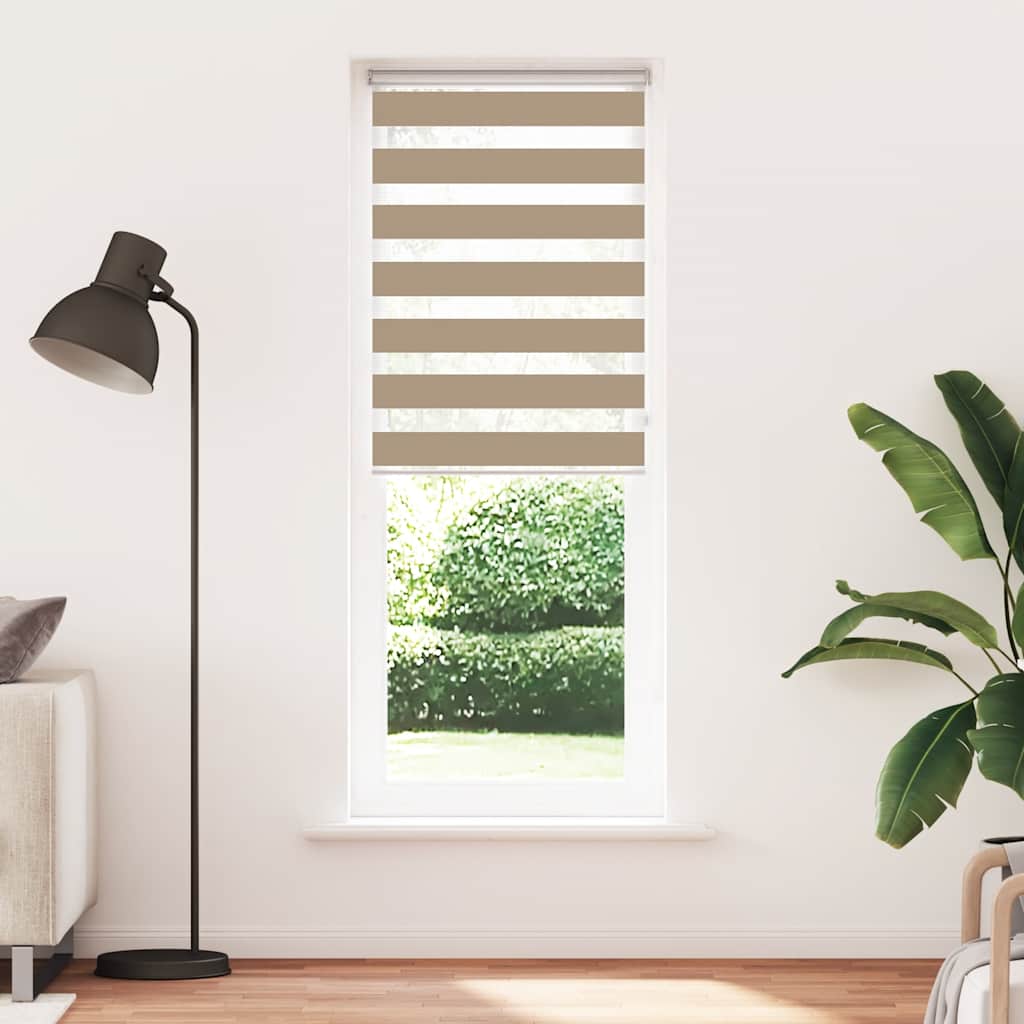 vidaXL Στόρι Ζέβρας Καφέ 75x200 εκ. Πλάτος Υφάσματος 70,9 εκ. Πολυεστέρας