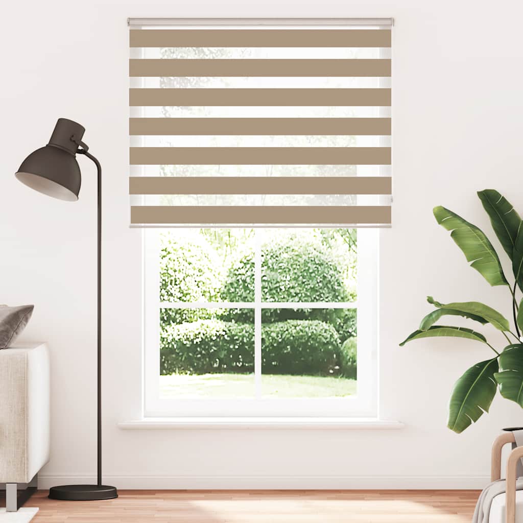 vidaXL Στόρι Ζέβρας Καφέ Άμμου 150x230 εκ. Πλάτος Υφάσματος 145,9 εκ. Πολυεστέρας