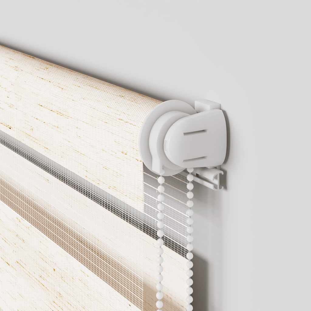 vidaXL Ζέβρα τυφλή μπεζ μάρμαρο Πλάτος υφάσματος 130,9 εκ. Πολυεστέρας