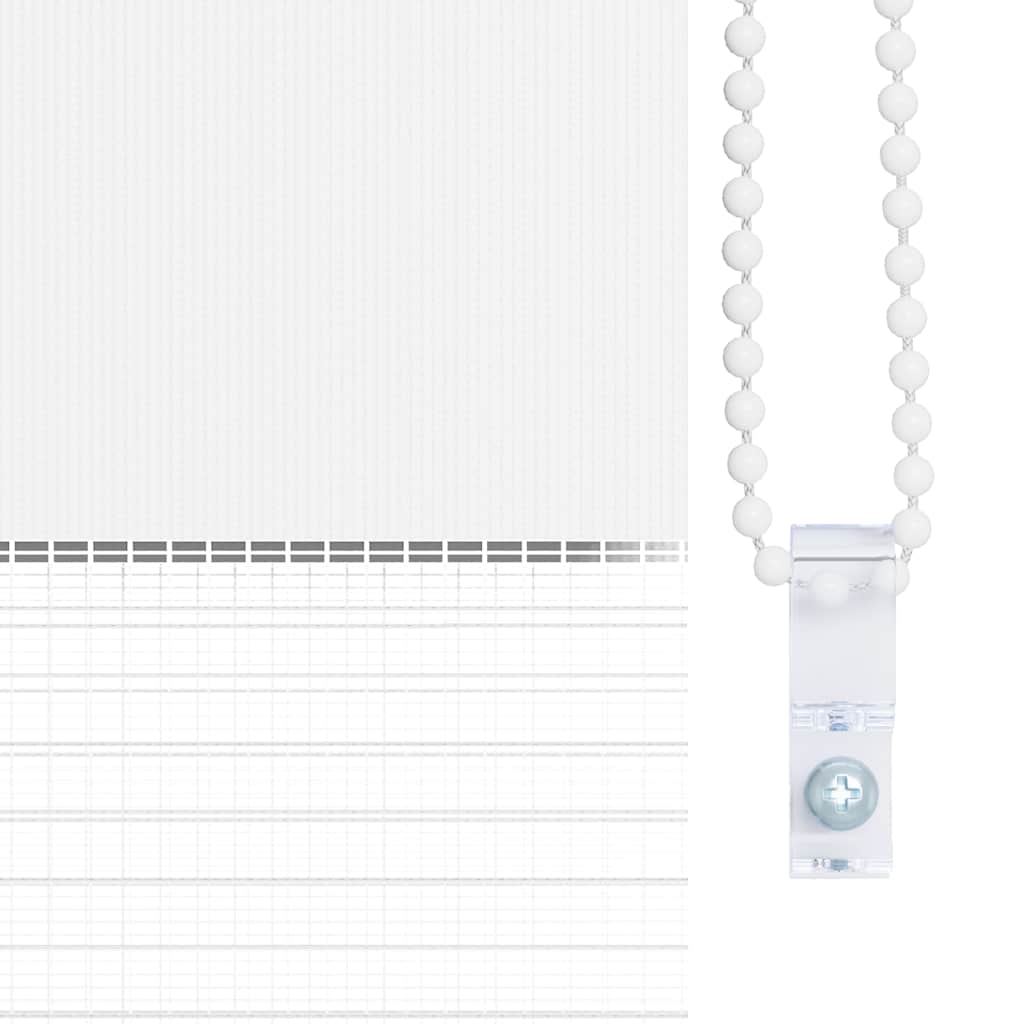 vidaXL Ζέβρα τυφλή Λευκό Πλάτος υφάσματος 50,9 εκ. Πολυεστέρας