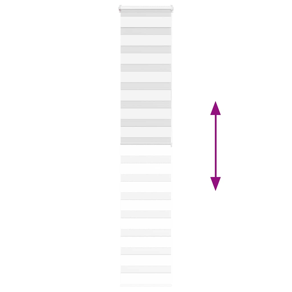 vidaXL Ζέβρα τυφλή Λευκό Πλάτος υφάσματος 40,9 εκ. Πολυεστέρας