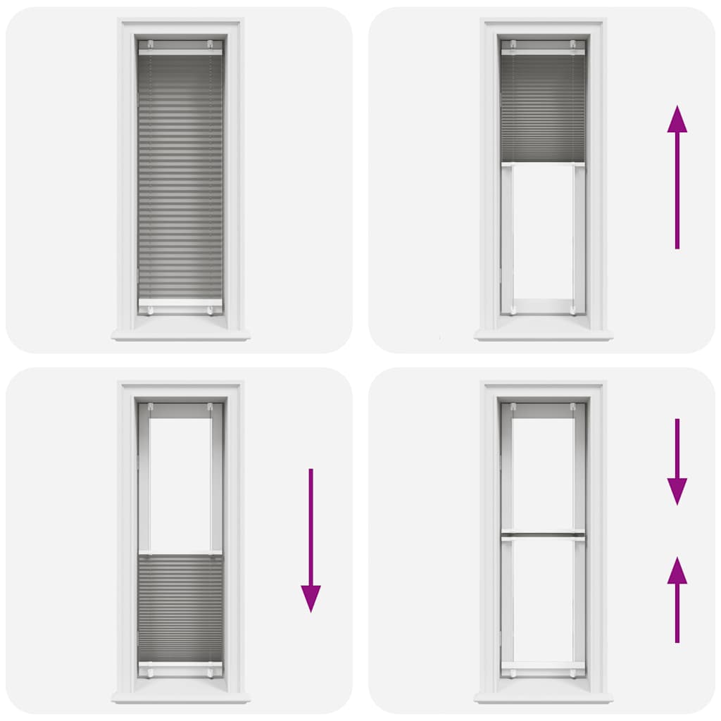 vidaXL Πλισέ περσίδα Ανθρακί 40x100 cm Πλάτος υφάσματος 39,4 cm