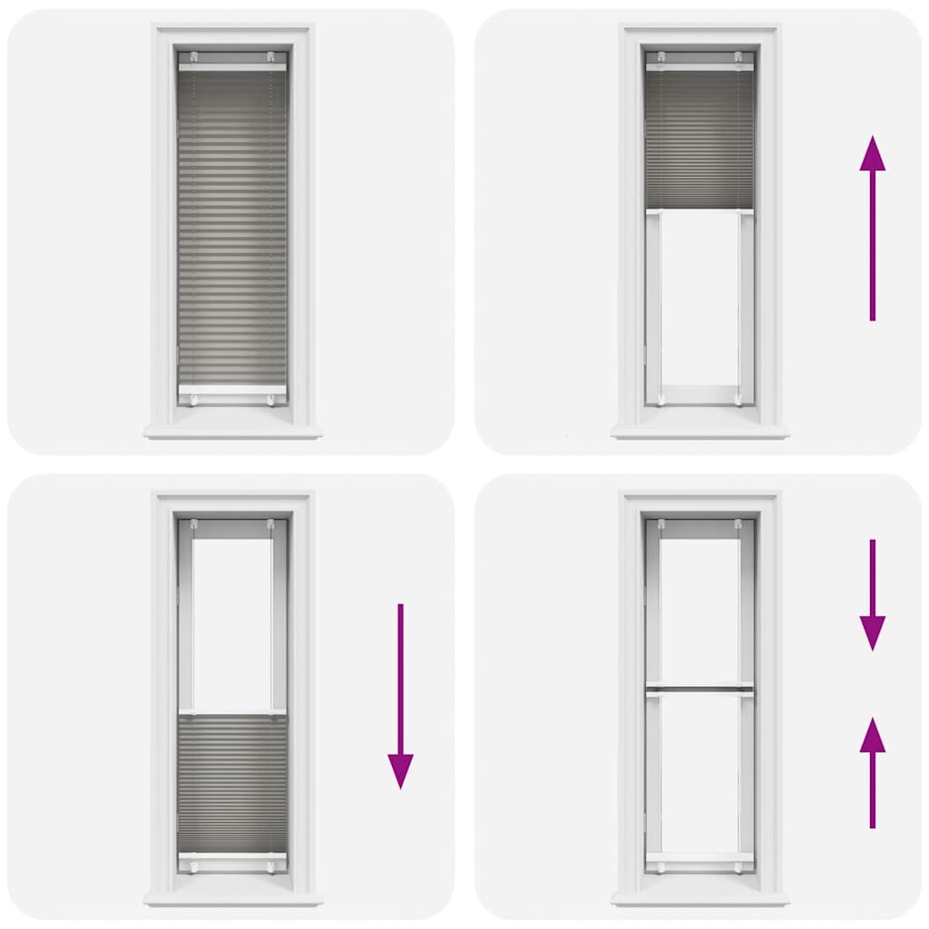 vidaXL Πλισέ περσίδα Ανθρακί 45x100 cm Πλάτος υφάσματος 44,4 cm