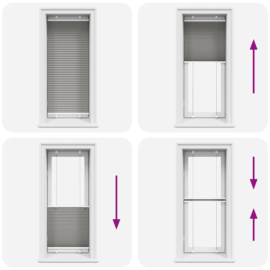 vidaXL Πλισέ περσίδα Ανθρακί 65x100 cm Πλάτος υφάσματος 64,4 cm