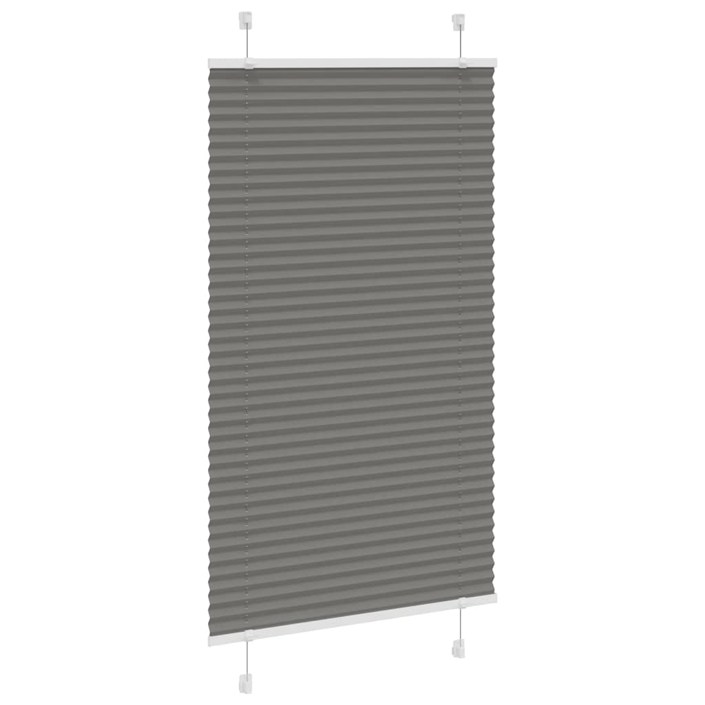 vidaXL Πλισέ περσίδα Ανθρακί 70x100 cm Πλάτος υφάσματος 69,4 cm