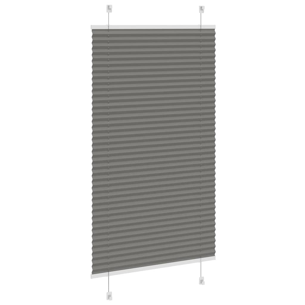 vidaXL Πλισέ περσίδα Ανθρακί 70x100 cm Πλάτος υφάσματος 69,4 cm