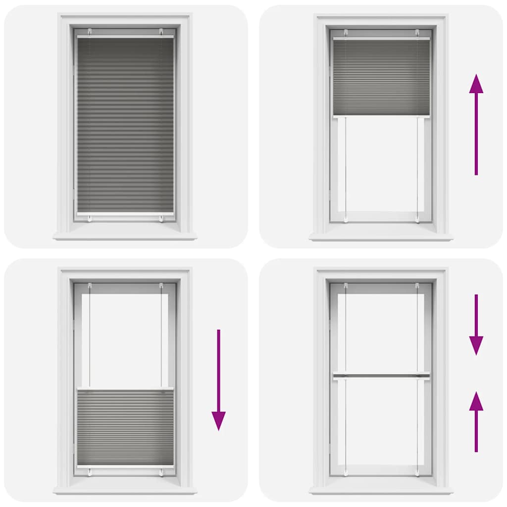 vidaXL Πλισέ περσίδα Ανθρακί 70x100 cm Πλάτος υφάσματος 69,4 cm