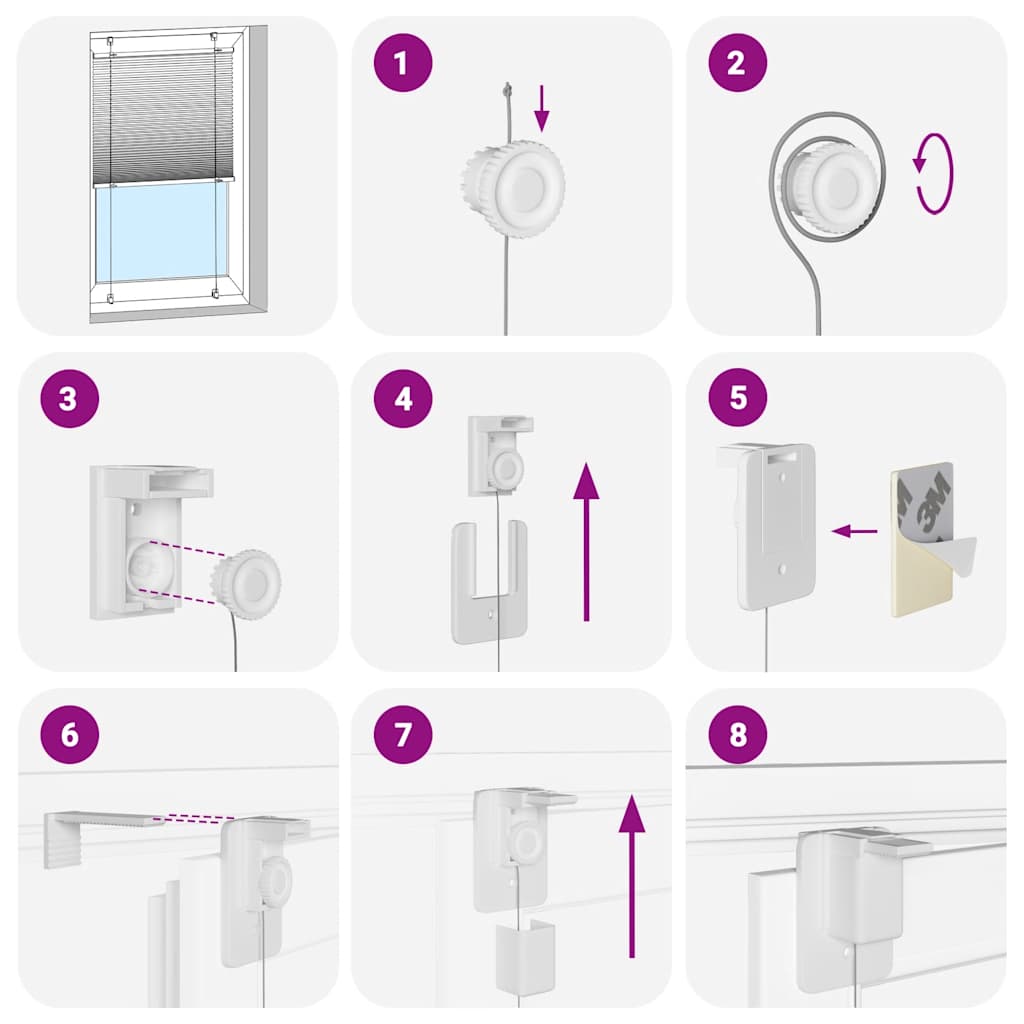 vidaXL Πλισέ περσίδα Ανθρακί 80x100 cm Πλάτος υφάσματος 79,4 cm