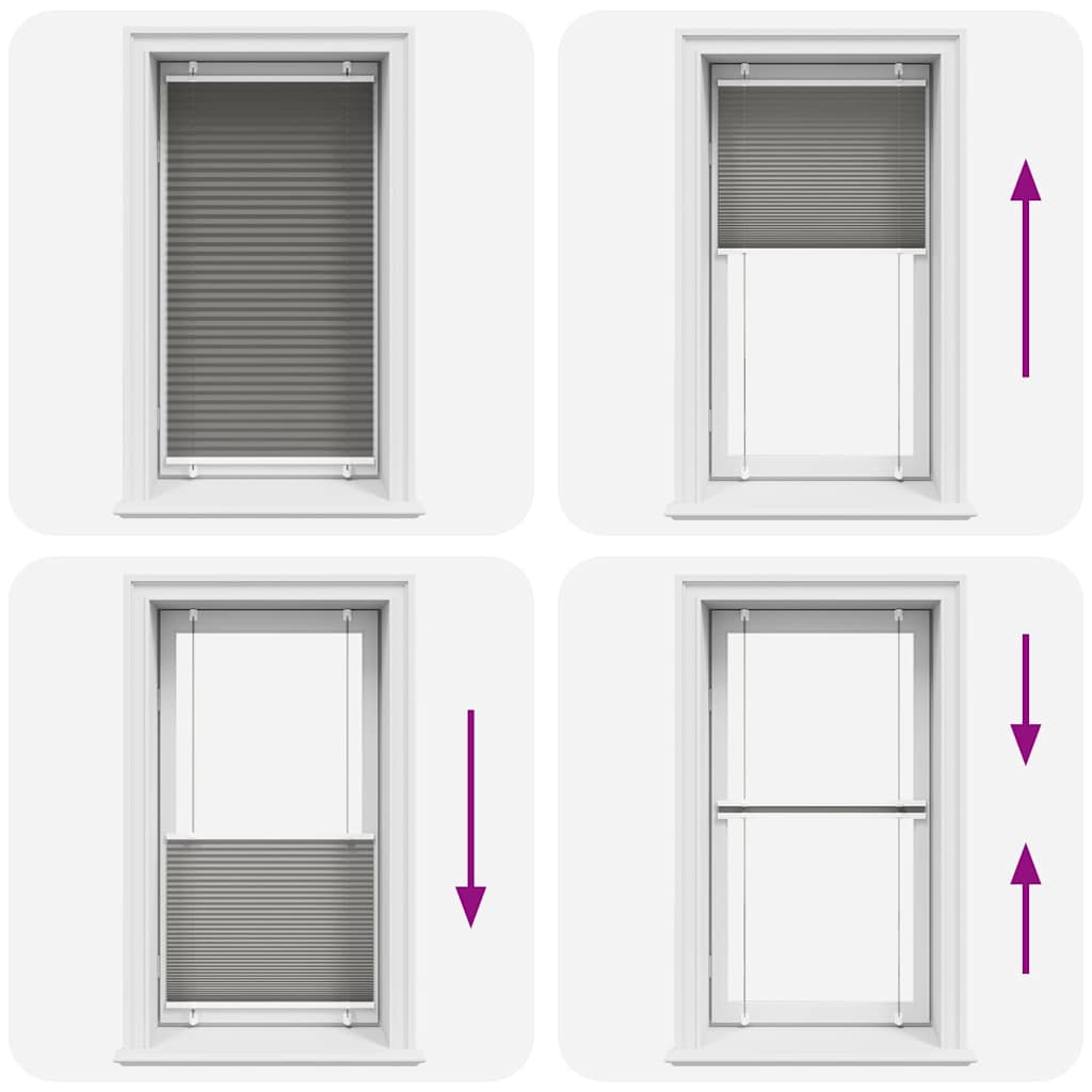 vidaXL Πλισέ περσίδα Ανθρακί 80x100 cm Πλάτος υφάσματος 79,4 cm