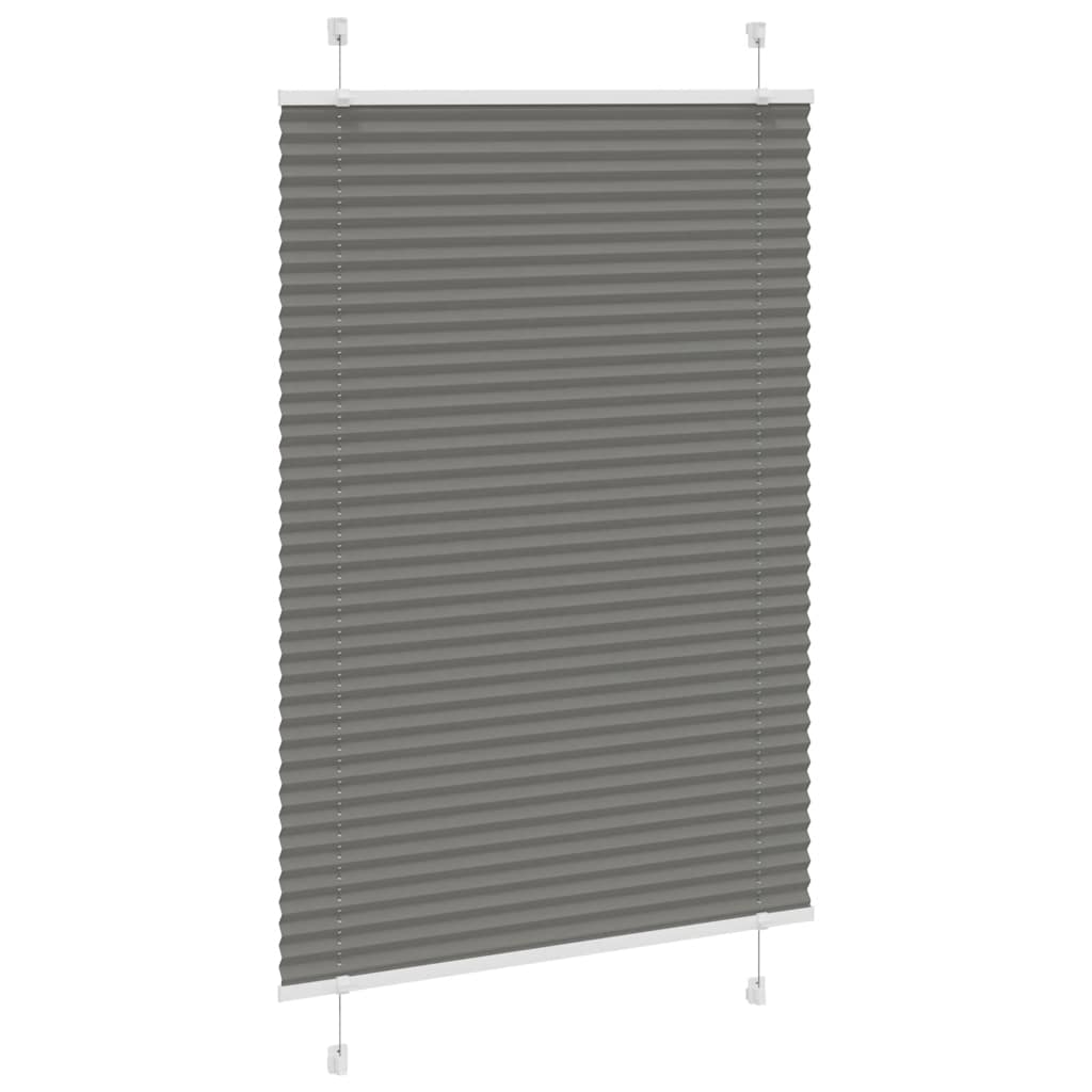 vidaXL Πλισέ περσίδα Ανθρακί 85x100 cm Πλάτος υφάσματος 84,4 cm