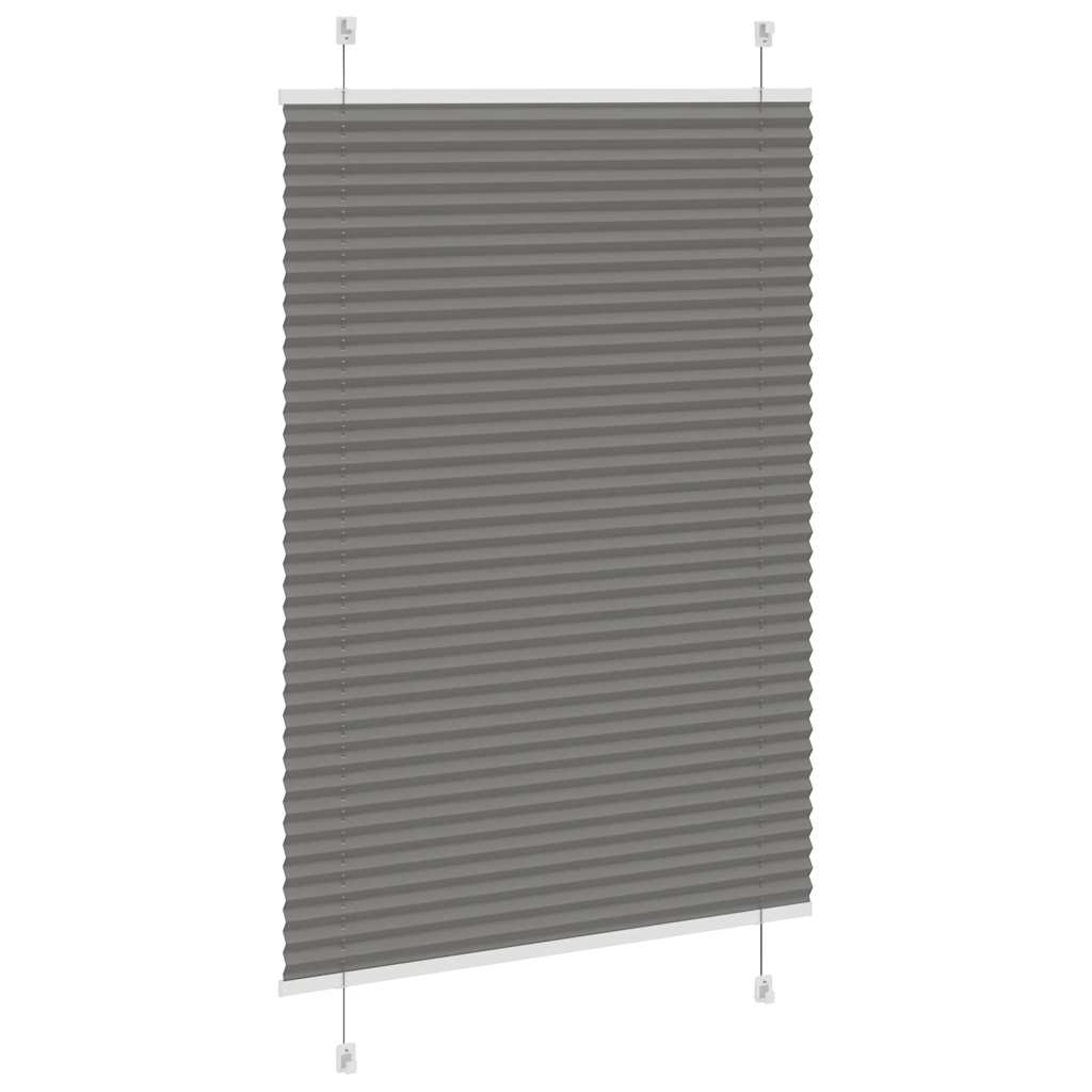vidaXL Πλισέ περσίδα Ανθρακί 85x100 cm Πλάτος υφάσματος 84,4 cm