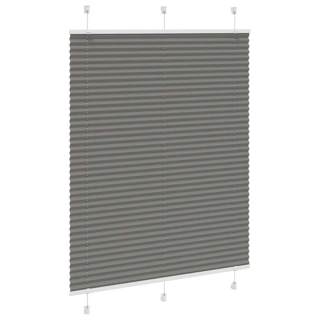 vidaXL Πλισέ περσίδα Ανθρακί 105x100 cm Πλάτος υφάσματος 104,4 cm