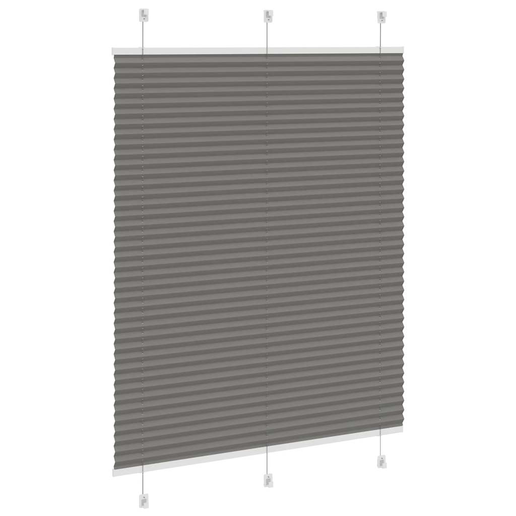 vidaXL Πλισέ περσίδα Ανθρακί 110x100 cm Πλάτος υφάσματος 109,4 cm