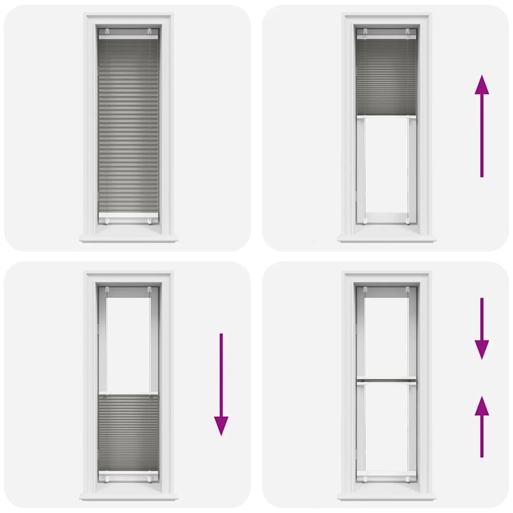 vidaXL Πλισέ περσίδα Ανθρακί 40x150 cm Πλάτος υφάσματος 39,4 cm