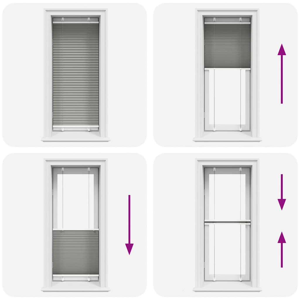 vidaXL Πλισέ περσίδα Ανθρακί 55x150 cm Πλάτος υφάσματος 54,4 cm