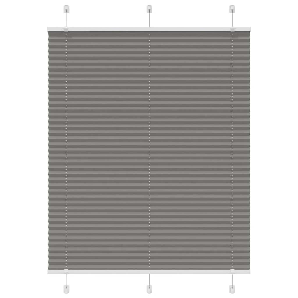 vidaXL Πλισέ περσίδα Ανθρακί 105x150 cm Πλάτος υφάσματος 104,4 cm