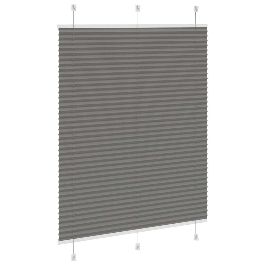 vidaXL Πλισέ περσίδα Ανθρακί 110x150 cm Πλάτος υφάσματος 109,4 cm