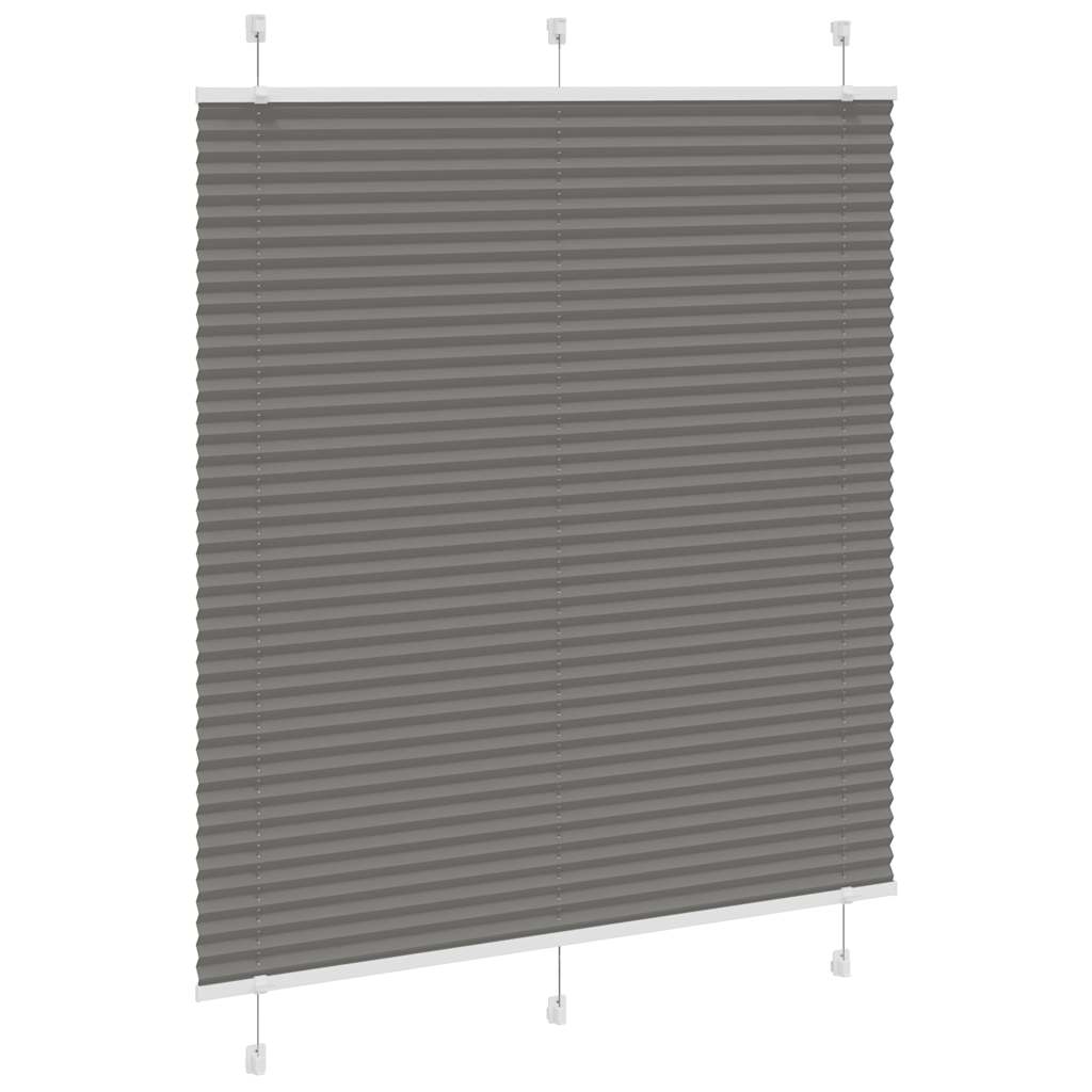 vidaXL Πλισέ περσίδα Ανθρακί 115x150 cm Πλάτος υφάσματος 114,4 cm