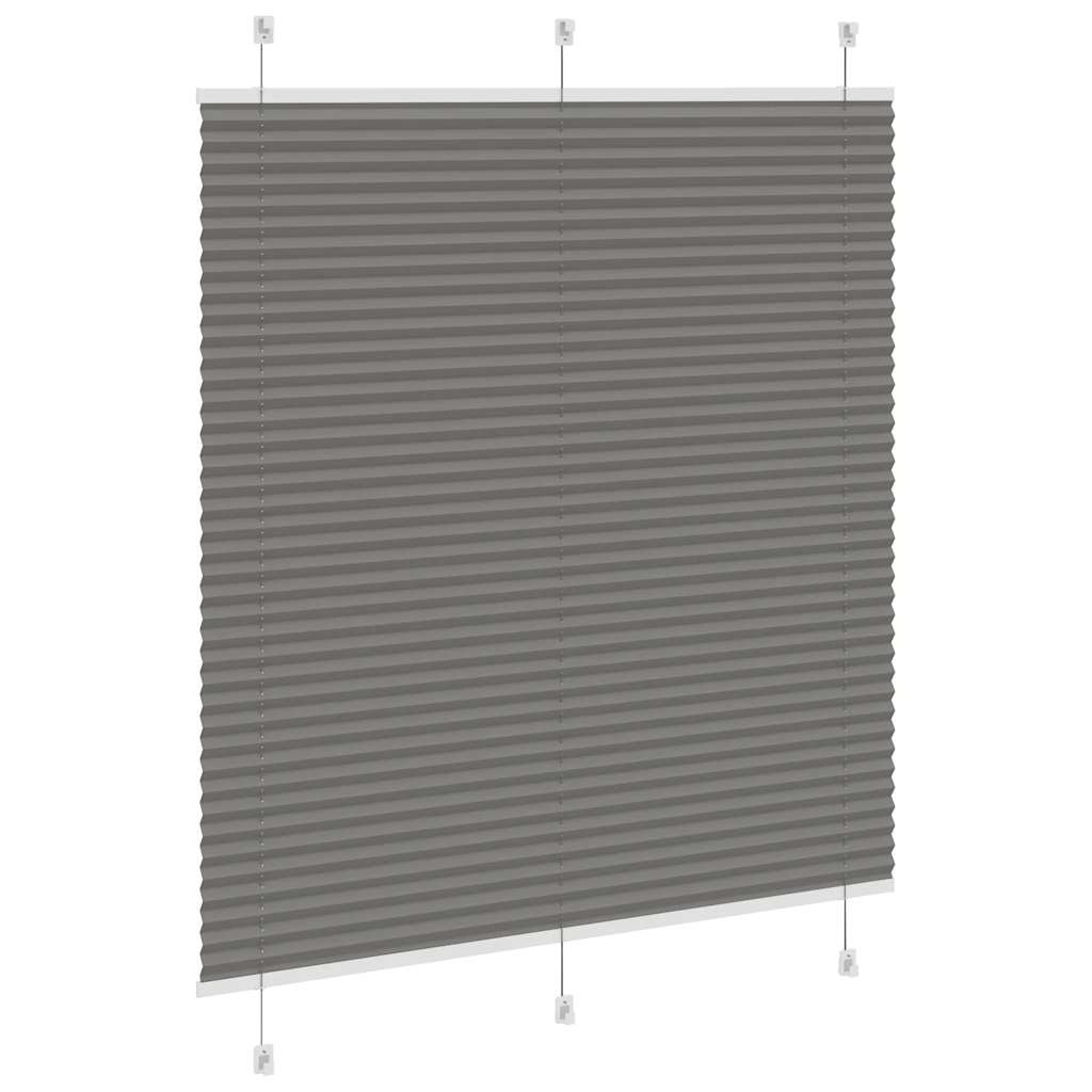 vidaXL Πλισέ περσίδα Ανθρακί 120x150 cm Πλάτος υφάσματος 119,4 cm