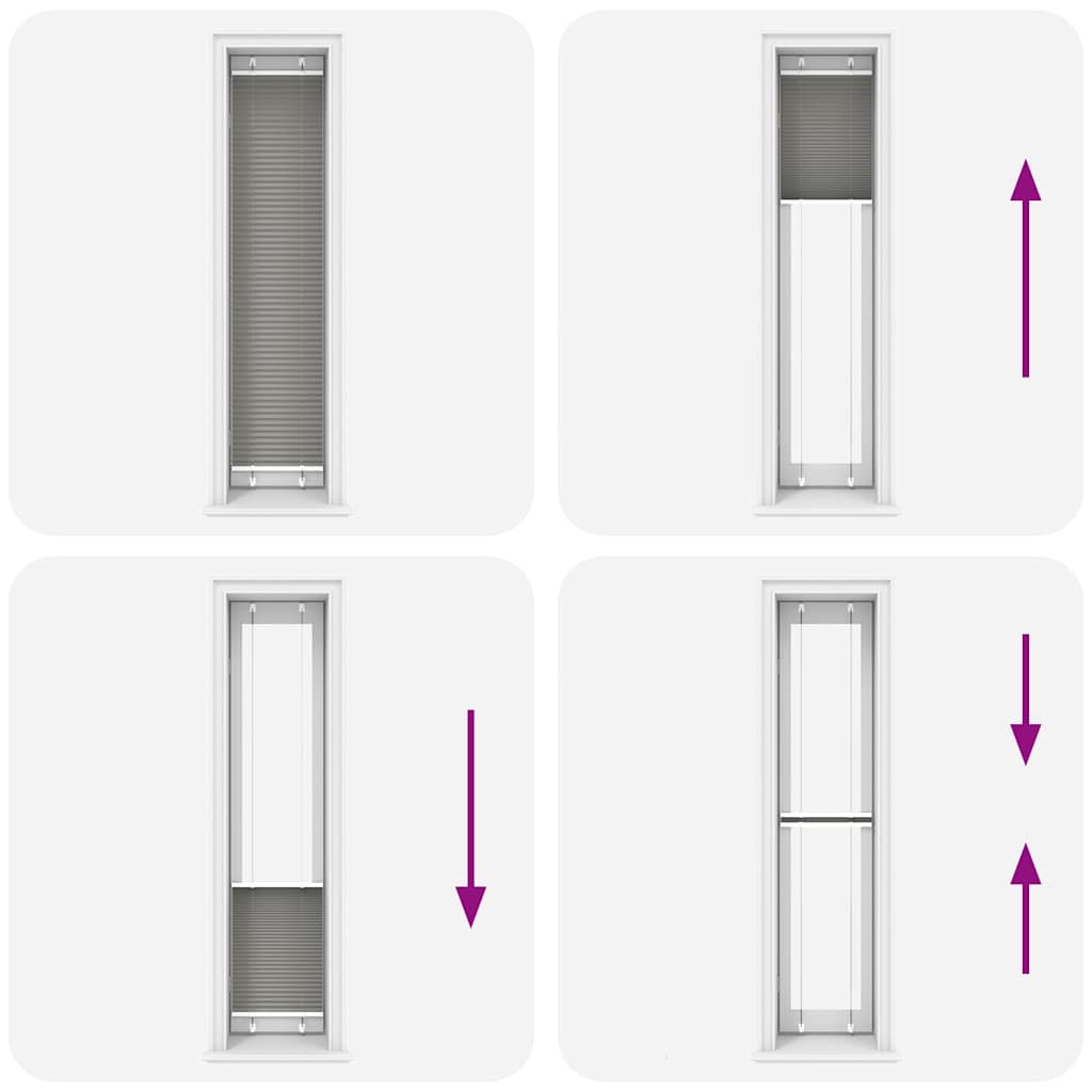 vidaXL Πλισέ περσίδα Ανθρακί 50x200 cm Πλάτος υφάσματος 49,4 cm