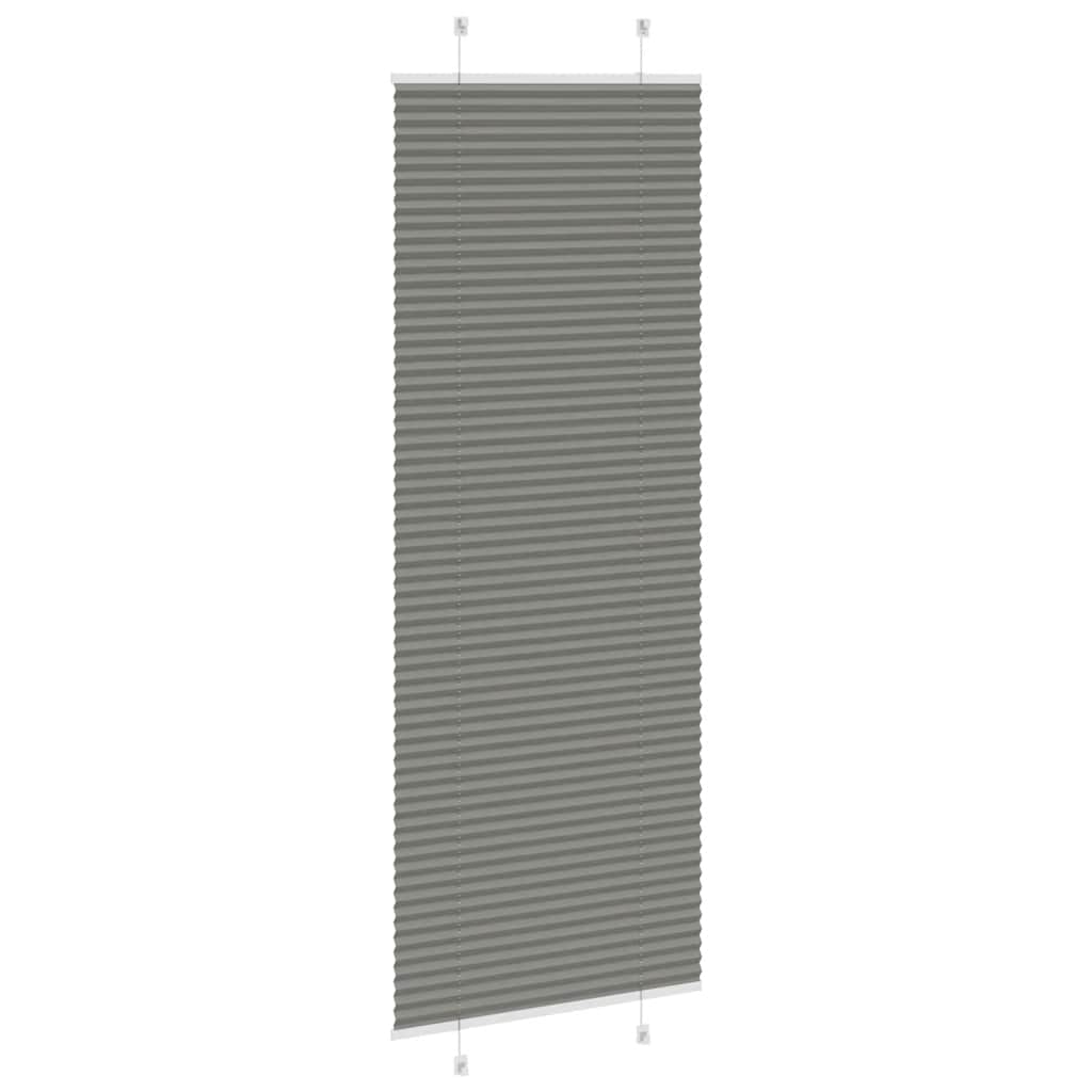 vidaXL Πλισέ περσίδα Ανθρακί 75x200 cm Πλάτος υφάσματος 74,4 cm