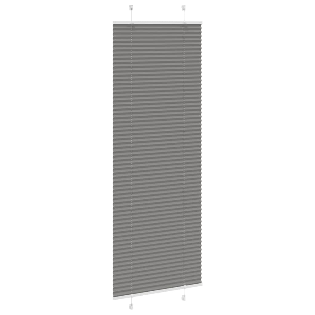 vidaXL Πλισέ περσίδα Ανθρακί 80x200 cm Πλάτος υφάσματος 79,4 cm