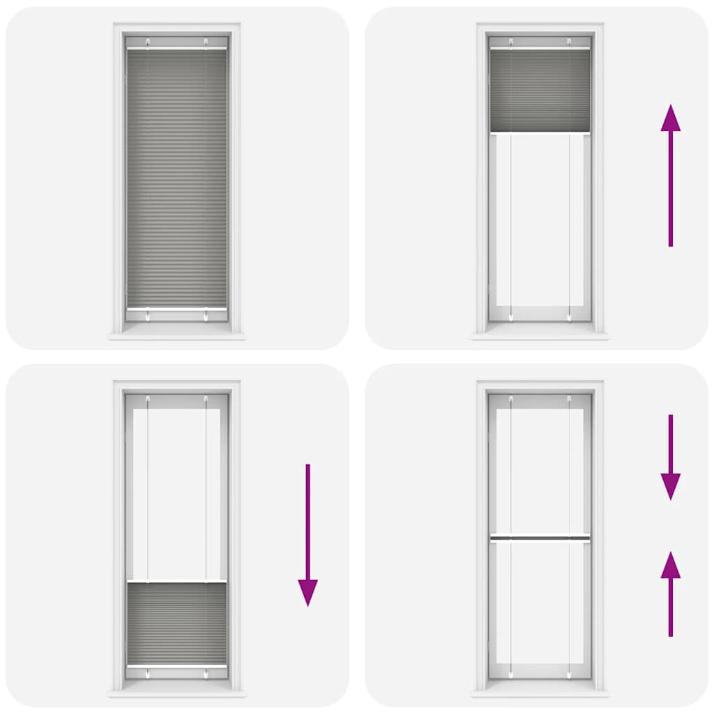 vidaXL Πλισέ περσίδα Ανθρακί 80x200 cm Πλάτος υφάσματος 79,4 cm